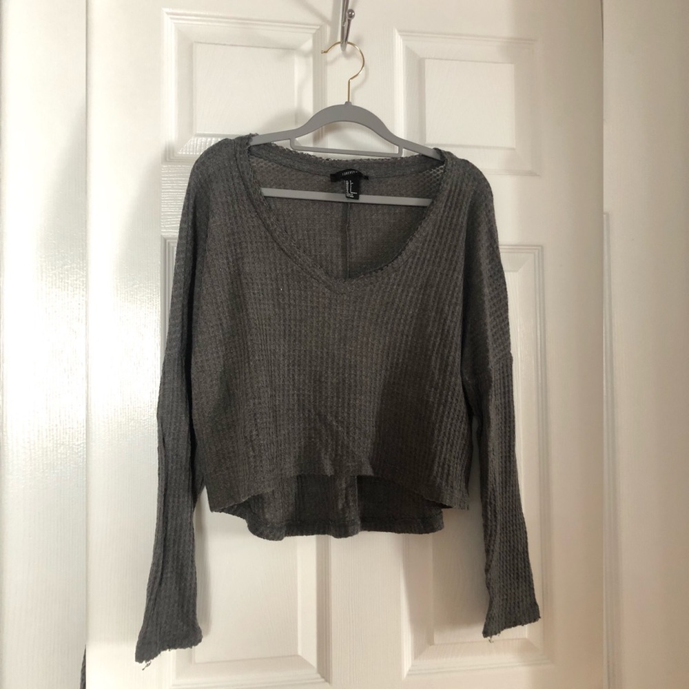 Waffle Knit Pullover Sweater